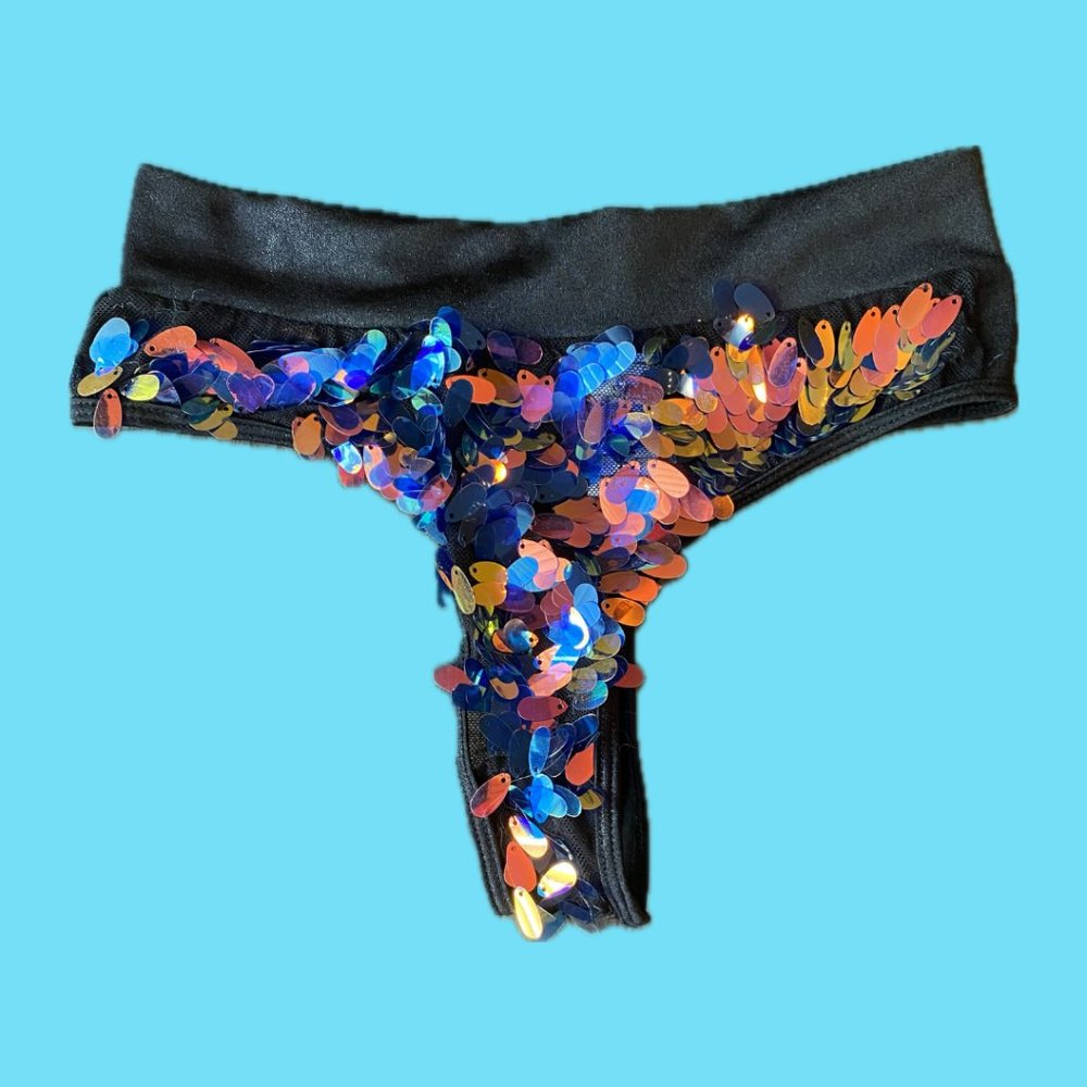 Iredescent Sequin Thong Bottom